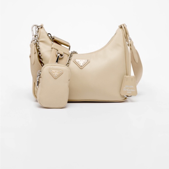 Prada beige Re-edition Re Nylon bag AUTHENTIC - Picture 1 of 6